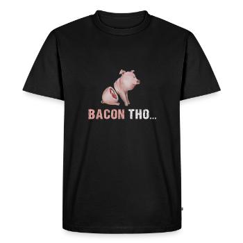 Bacon Tho - Art pour les droits des animaux - T-shirt Premium bio Homme - noir - Devant - Nico (187cm)