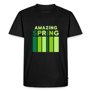 Amazing Spring (bar) - T-shirt Premium bio Homme - noir - Devant - Nico (187cm)