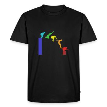 parkour - Men's Premium Organic T-Shirt - black - Front - Nico (187cm)