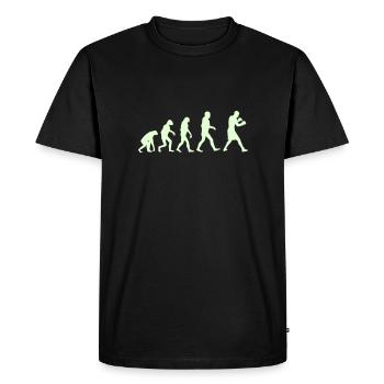 Boxing Evolution logo - T-shirt Premium bio Homme - noir - Devant - Nico (187cm)