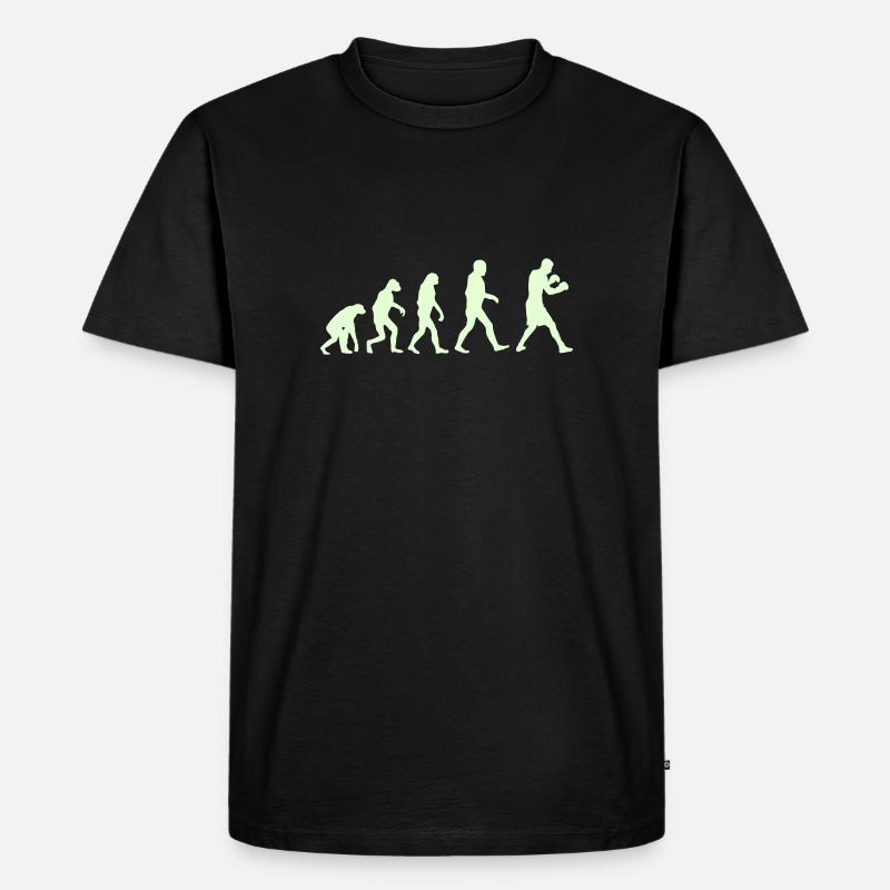 Boxing Evolution logo - Männer Premium Bio T-Shirt - Schwarz