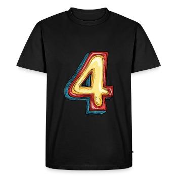 Bande dessinée à 4 chiffres - T-shirt Premium bio Homme - noir - Devant - Nico (187cm)