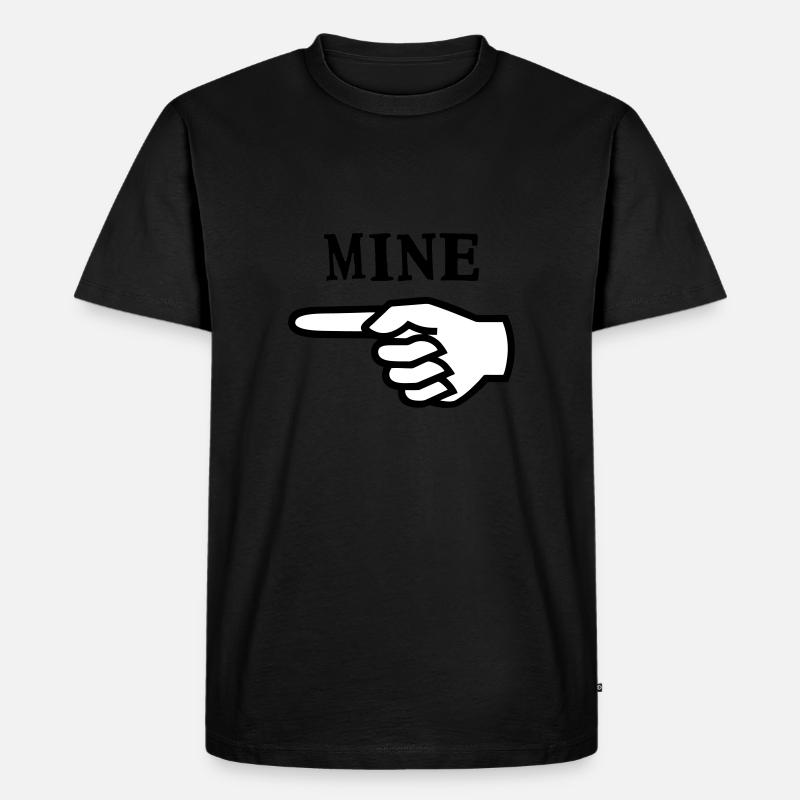 Mine - Hand Finger - Männer Premium Bio T-Shirt - Schwarz