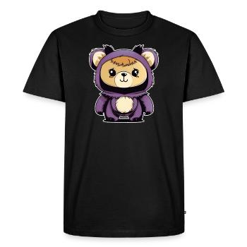 Cute Teddy Bear - Men's Premium Organic T-Shirt - black - Front - Nico (187cm)