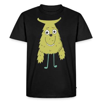 Monstre vert - T-shirt Premium bio Homme - noir - Devant - Nico (187cm)