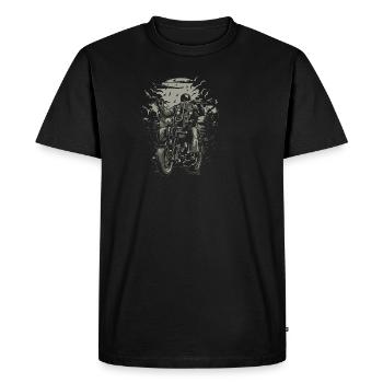 Live To Ride | Idée cadeau moto - T-shirt Premium bio Homme - noir - Devant - Nico (187cm)