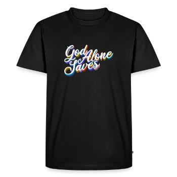 Dieu inspiration Bible Chrétiens Bible vers le don - T-shirt Premium bio Homme - noir - Devant - Nico (187cm)