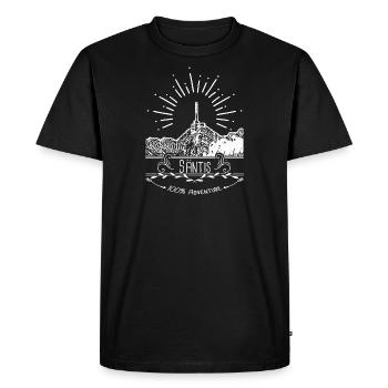 Säntis Mountain Alps & Vêtements de randonnée - T-shirt Premium bio Homme - noir - Devant - Nico (187cm)