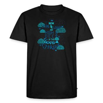 Vêtements chrétiens & Amour de Dieu - T-shirt Premium bio Homme - noir - Devant - Nico (187cm)
