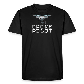 Drone Pilot | Drone T-shirt - Men's Premium Organic T-Shirt - black - Front - Nico (187cm)