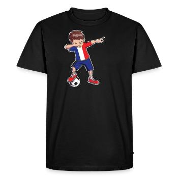 France Jersey Football Fan Dabbing Boy Boys - Men's Premium Organic T-Shirt - black - Front - Nico (187cm)