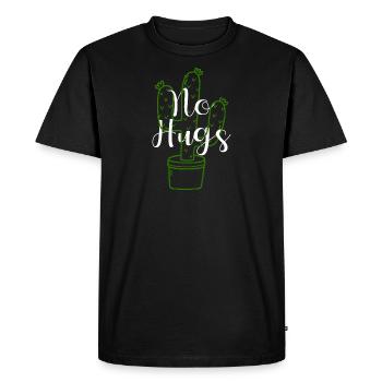 No Hugs Distance Cactus - Men's Premium Organic T-Shirt - black - Front - Nico (187cm)