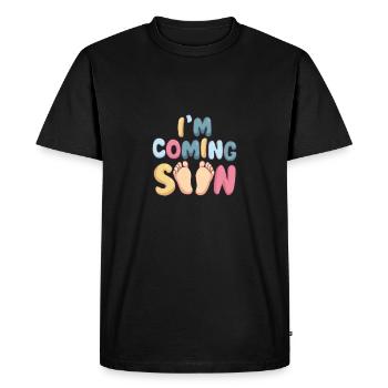 Baby Coming Soon Baby Surprise Baby Announcement - T-shirt Premium bio Homme - noir - Devant - Nico (187cm)