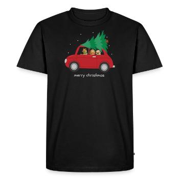 Joyeux Noël - T-shirt Premium bio Homme - noir - Devant - Nico (187cm)