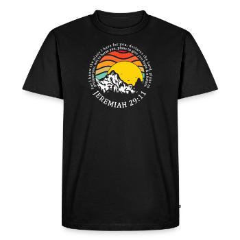 Don chrétien Espérance - T-shirt Premium bio Homme - noir - Devant - Nico (187cm)