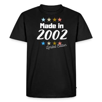 Fabriqué en 2002 Édition Limitée Vintage Anniversaire - T-shirt Premium bio Homme - noir - Devant - Nico (187cm)
