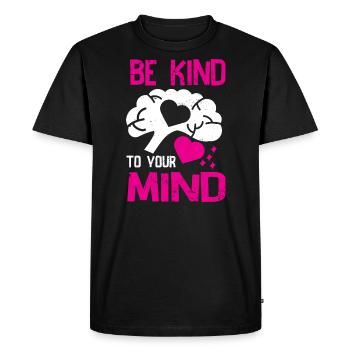 Child remain childish young at heart - Men's Premium Organic T-Shirt - black - Front - Nico (187cm)