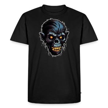 Zombie Monkey Halloween Animal Beast Critters - Men's Premium Organic T-Shirt - black - Front - Nico (187cm)