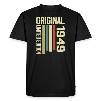 Retro 1949 cadeau 75e anniversaire Vintage 1949 - T-shirt Premium bio Homme - noir - Devant - Nico (187cm)