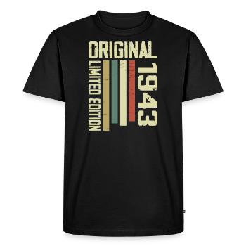 Retro 1943 cadeau 81e anniversaire Vintage 1943 - T-shirt Premium bio Homme - noir - Devant - Nico (187cm)