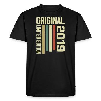 Retro 2019 Vintage 1995 5th Anniversary Gift - Men's Premium Organic T-Shirt - black - Front - Nico (187cm)