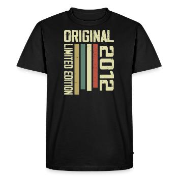 Retro 2012 Vintage 1995 12th Anniversary Gift - Men's Premium Organic T-Shirt - black - Front - Nico (187cm)