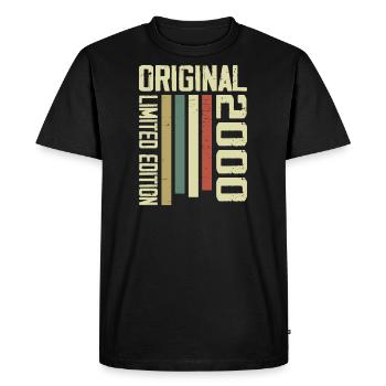 Retro 2000 Vintage 24th Anniversary Gift 1995 - Men's Premium Organic T-Shirt - black - Front - Nico (187cm)