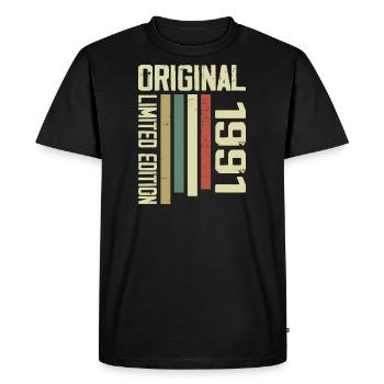 Retro 1991 Cadeau 33e Anniversaire Vintage 1991 - T-shirt Premium bio Homme - noir - Devant - Nico (187cm)
