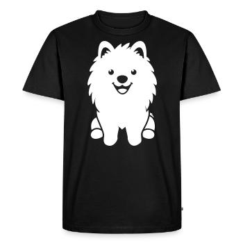 Chien Samoyède - T-shirt Premium bio Homme - noir - Devant - Nico (187cm)