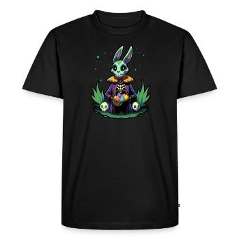 Creepy Easter - Easter Bunny - Easter Egg - Gift - Men's Premium Organic T-Shirt - black - Front - Nico (187cm)
