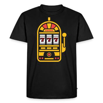 Casino - T-shirt Premium bio Homme - noir - Devant - Nico (187cm)