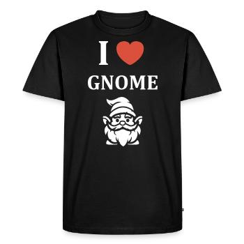 I love gnome - Men's Premium Organic T-Shirt - black - Front - Nico (187cm)