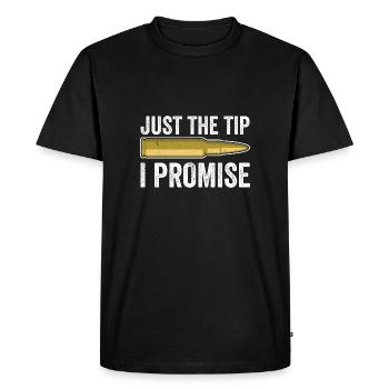 Juste le cadeau de sensibilisation au fusil d’assaut Just The Tip - T-shirt Premium bio Homme - noir - Devant - Nico (187cm)