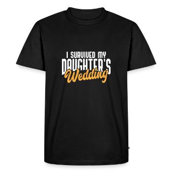 Survécu au cadeau du père de la mariée de ma fille - T-shirt Premium bio Homme - noir - Devant - Nico (187cm)