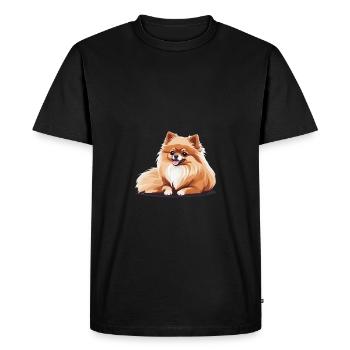 Pomeranian Pomeranian Dog Cute Gift - Men's Premium Organic T-Shirt - black - Front - Nico (187cm)