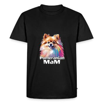 Funny Pomeranian Pomeranian for Dog Mom - Men's Premium Organic T-Shirt - black - Front - Nico (187cm)