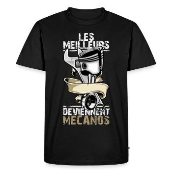 mecanos - T-shirt Premium bio Homme - noir - Devant - Nico (187cm)