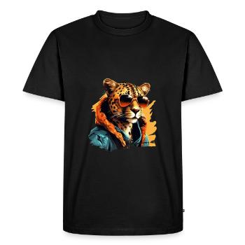 Street style cheetah | Cheetah lovers - Men's Premium Organic T-Shirt - black - Front - Nico (187cm)