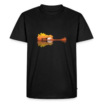 Guitar Lake Musician Guitarist Band Player Gift - T-shirt Premium bio Homme - noir - Devant - Nico (187cm)