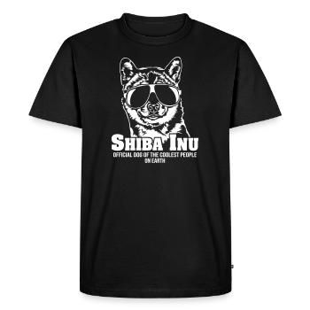 Shiba Inu plus cool personnes - T-shirt Premium bio Homme - noir - Devant - Nico (187cm)