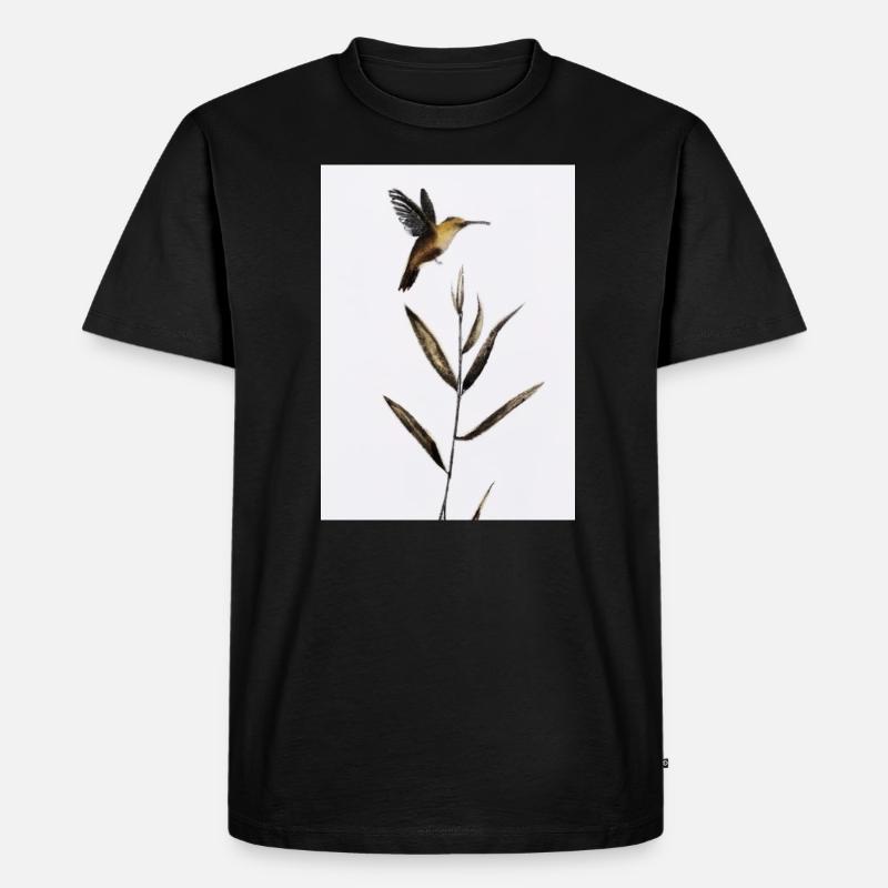 Abstrakter Vogel - Männer Premium Bio T-Shirt - Schwarz