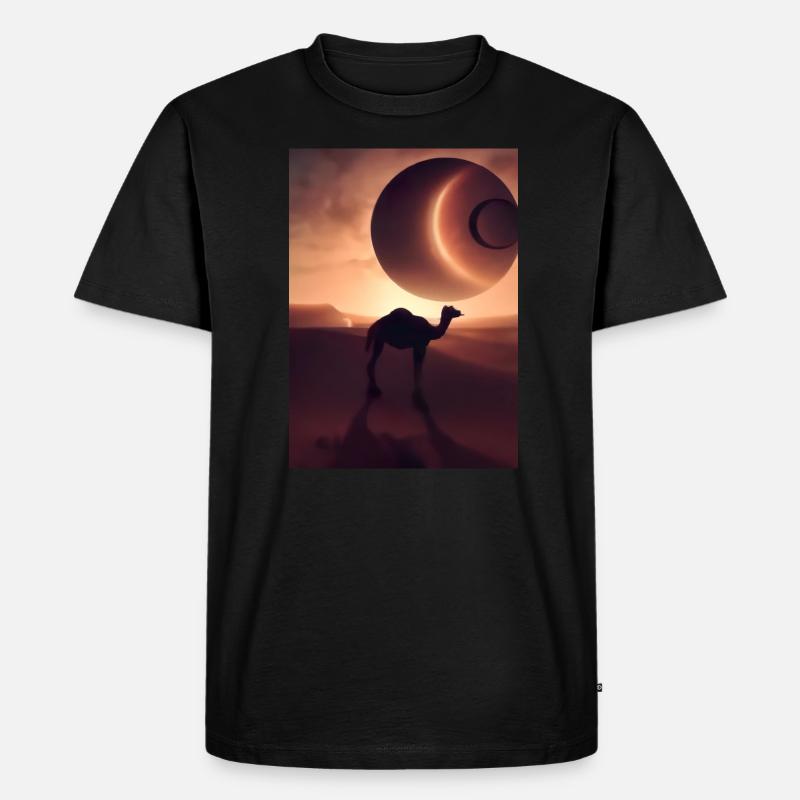 Kamel Wüstenplanet - Männer Premium Bio T-Shirt - Schwarz