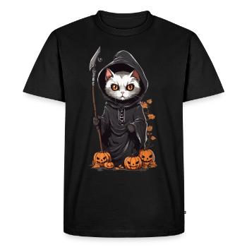 Mignon Halloween Cat Druide Costume - T-shirt Premium bio Homme - noir - Devant - Nico (187cm)