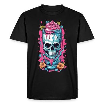 Goth Sundae crâne Weirdcore Pastel gothique - T-shirt Premium bio Homme - noir - Devant - Nico (187cm)