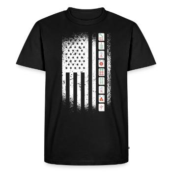 Cadeau pour les fans de Mahjong - T-shirt Premium bio Homme - noir - Devant - Nico (187cm)
