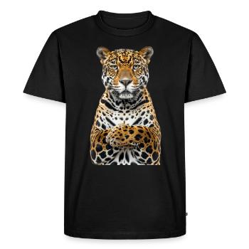 Jaguar - T-shirt Premium bio Homme - noir - Devant - Nico (187cm)