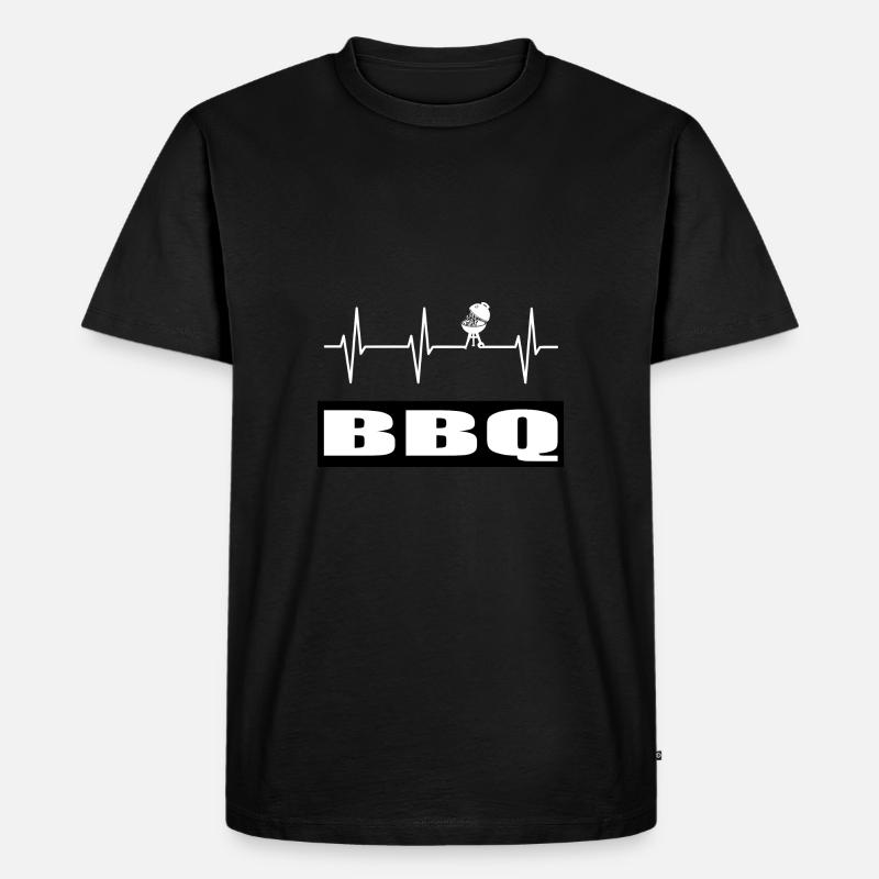 BBQ - Männer Premium Bio T-Shirt - Schwarz