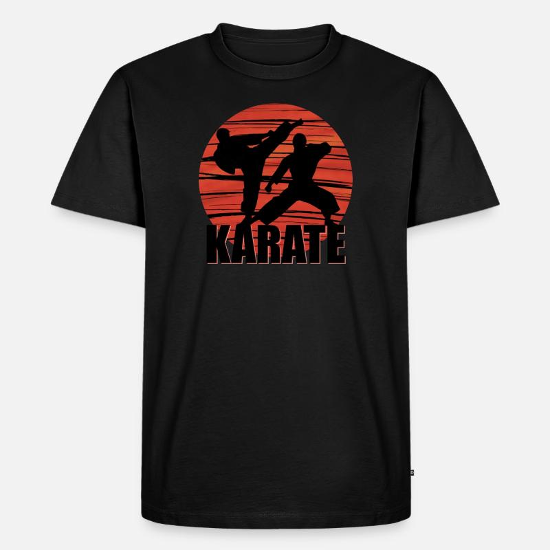 Karate Kampfkunst - Männer Premium Bio T-Shirt - Schwarz