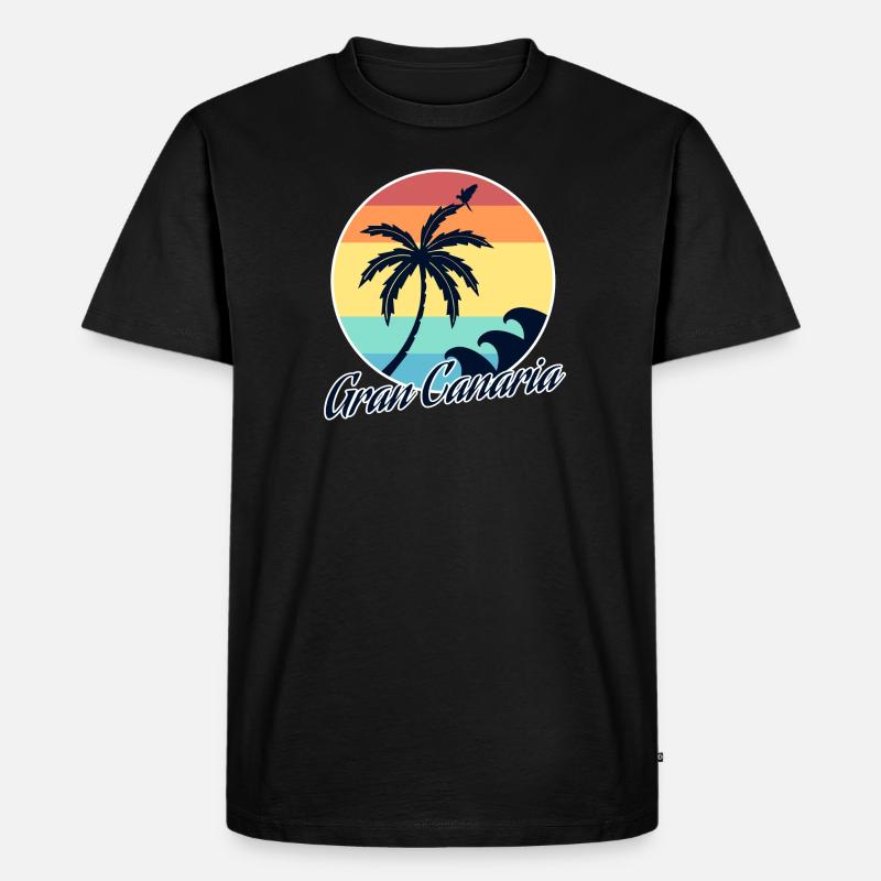 Gran Canaria - Männer Premium Bio T-Shirt - Schwarz