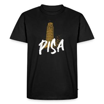 Pisa Italy hometown, tourism tour of Pisa - Men's Premium Organic T-Shirt - black - Front - Nico (187cm)